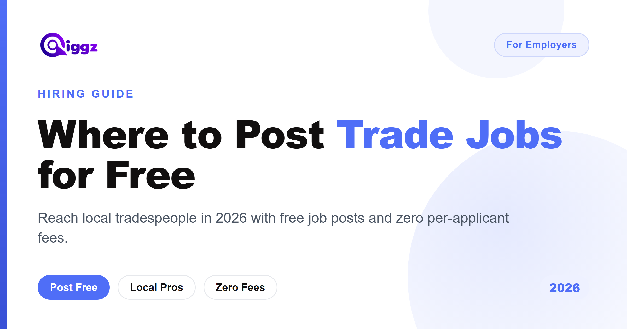Where to Post Trade Jobs for Free in 2026
