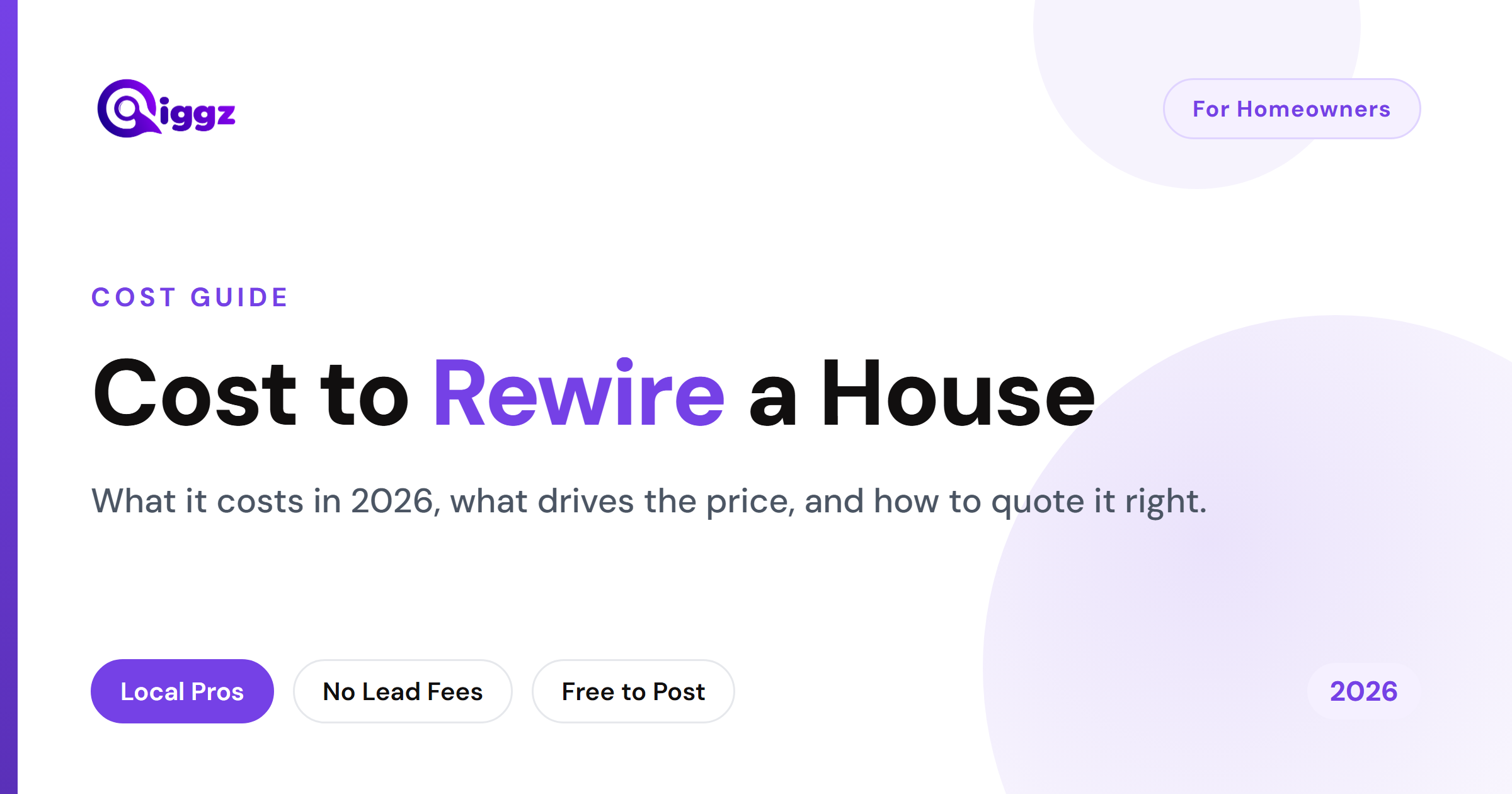 How Much Does It Cost to Rewire a House? (2026 Guide)
