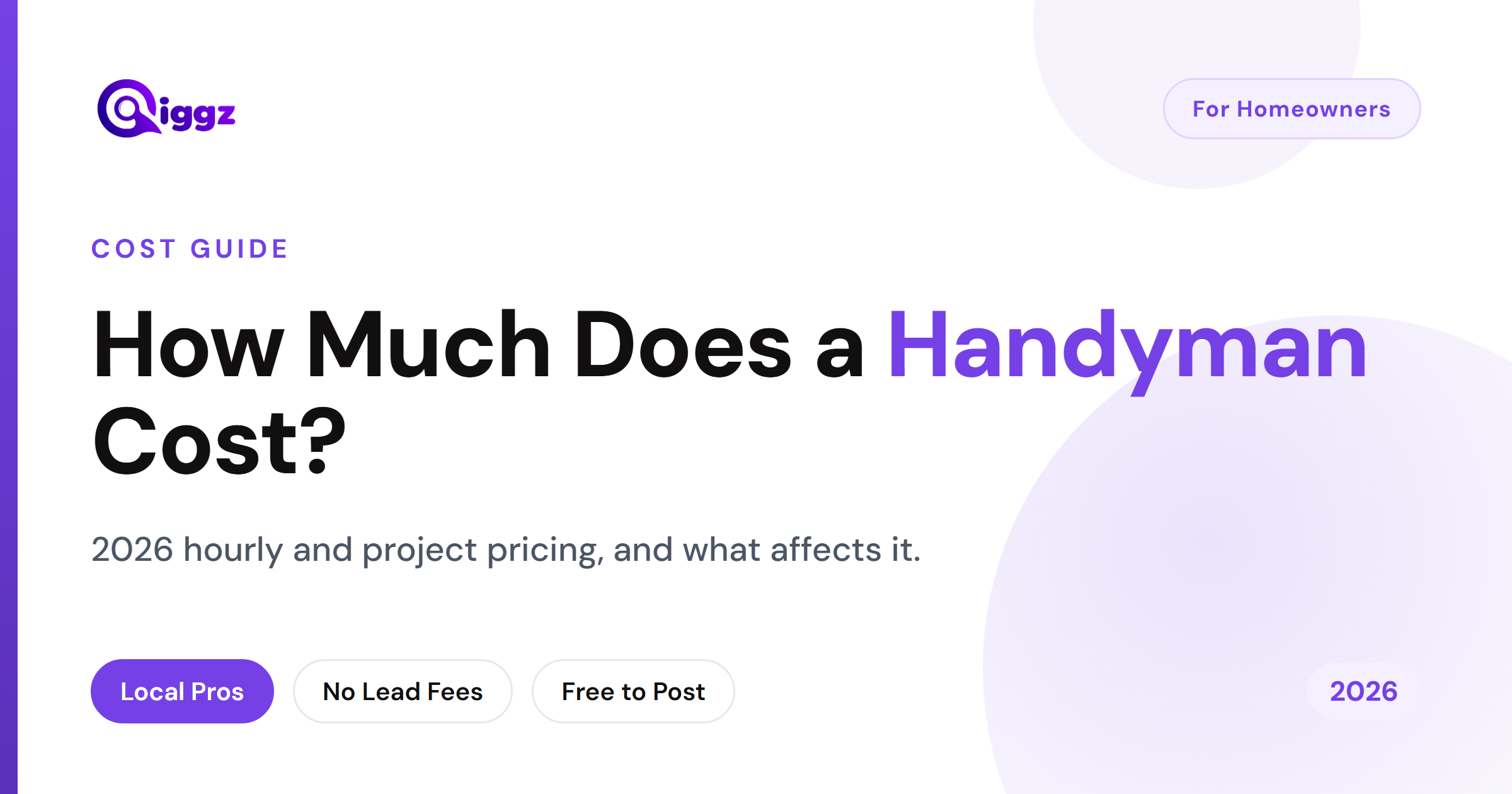 How Much Does a Handyman Cost? (2026 Guide)